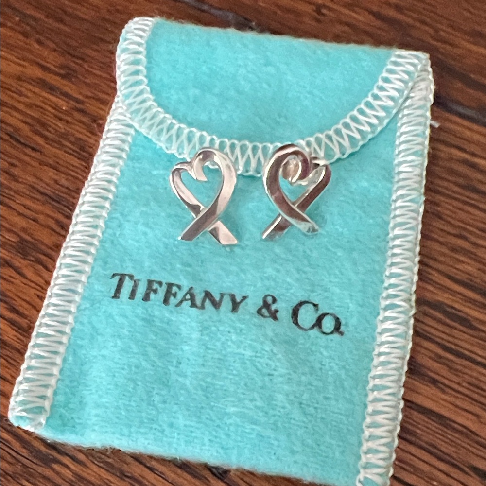 Tiffany & Co. Silver Ribbon Earrings
